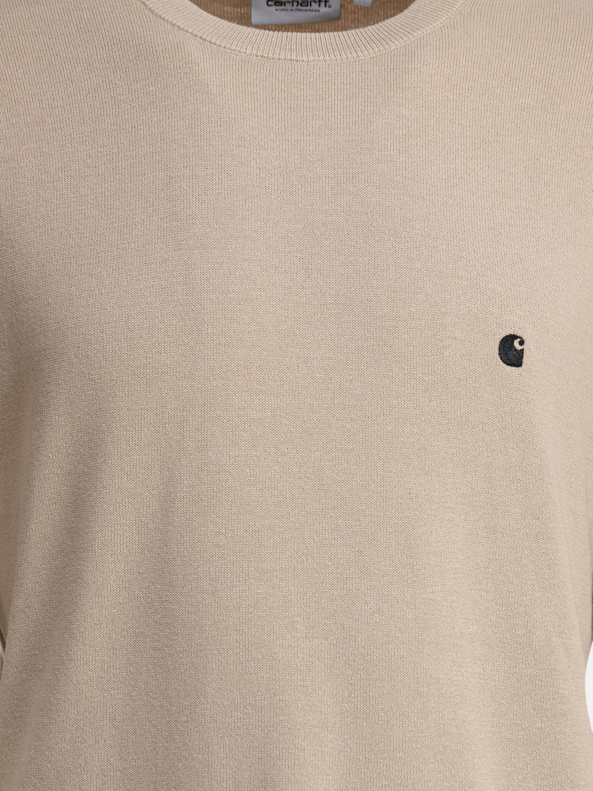 Carhartt WIP Crew-neck sweater with logo Beige