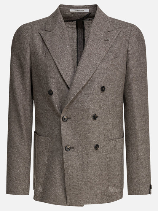 Tagliatore Wool blazer Brown

