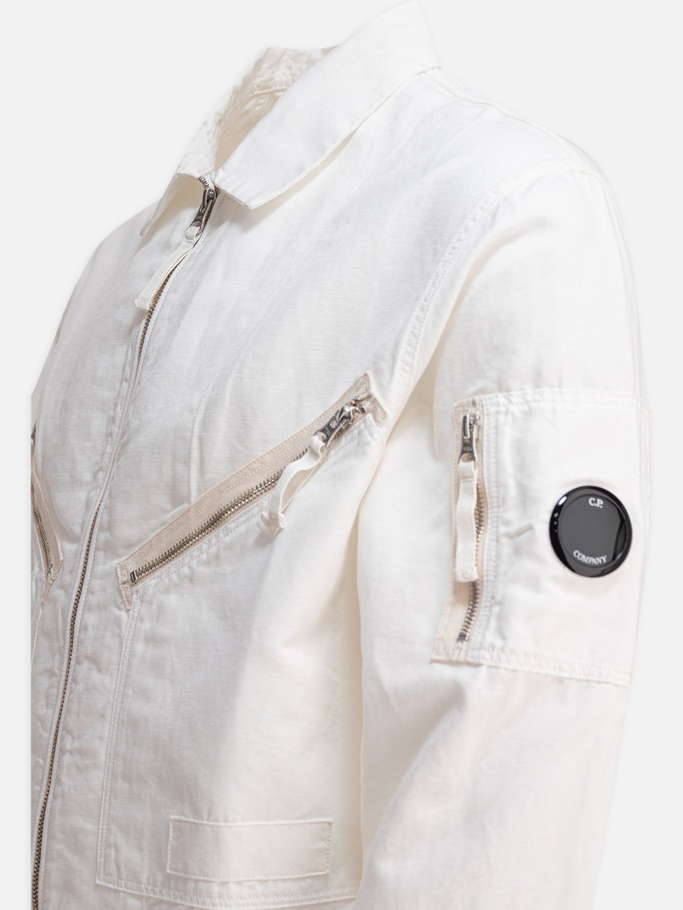 Giacche overshirt Solid colour  Bianco - C.P. Company Uomo | PDP | VIETTI Online Store | thumbnail_3
