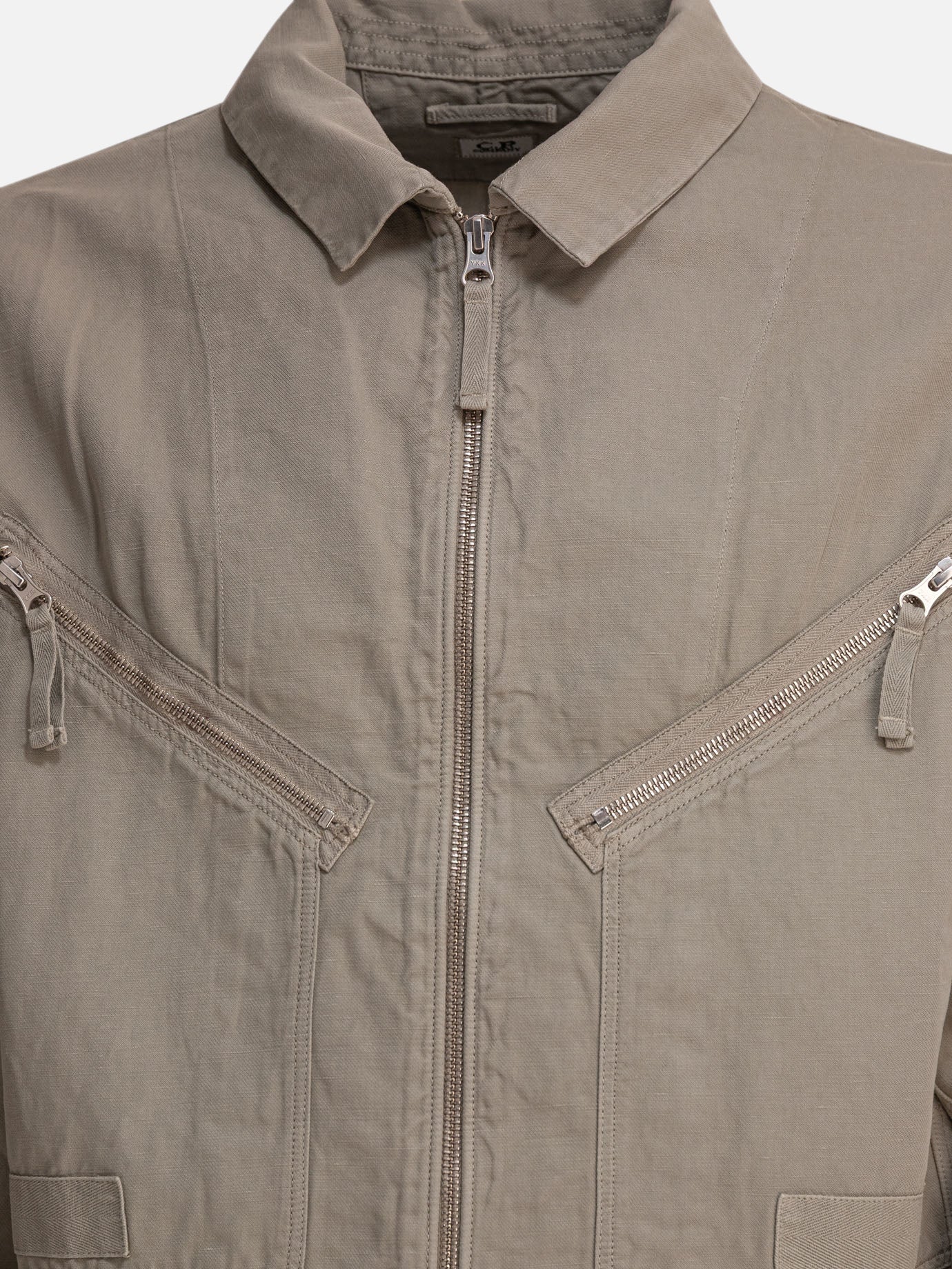 C.P. Company Overshirt in cotone e lino 14449851_S Grey thumbnail_3