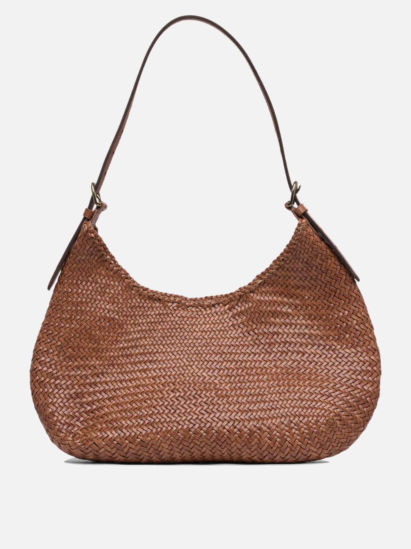 Dragon Diffusion Borsa a spalla &quot;Luna Mezza&quot; 19477427_UNI Brown thumbnail_1