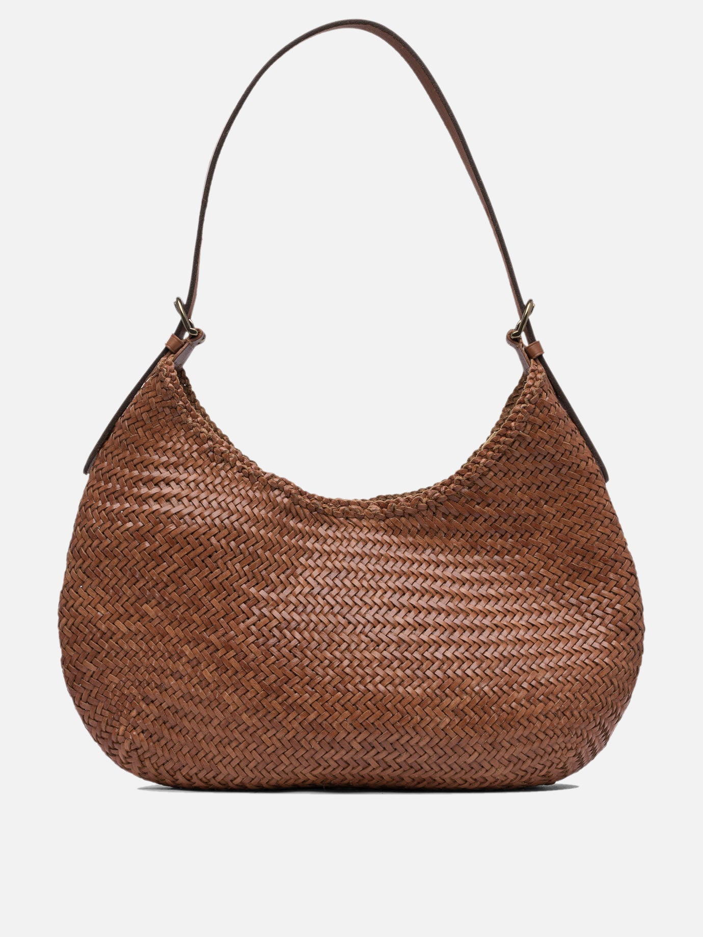 Dragon Diffusion Borsa a spalla &quot;Luna Mezza&quot; 19477427_UNI Brown thumbnail_3