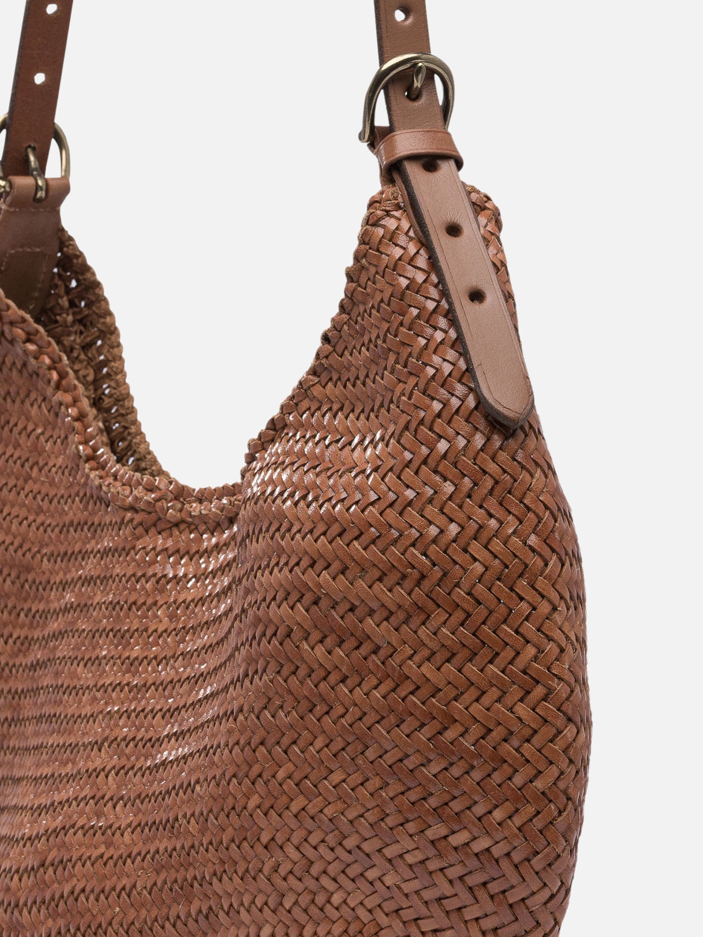 Dragon Diffusion Borsa a spalla &quot;Luna Mezza&quot; 19477427_UNI Brown thumbnail_4