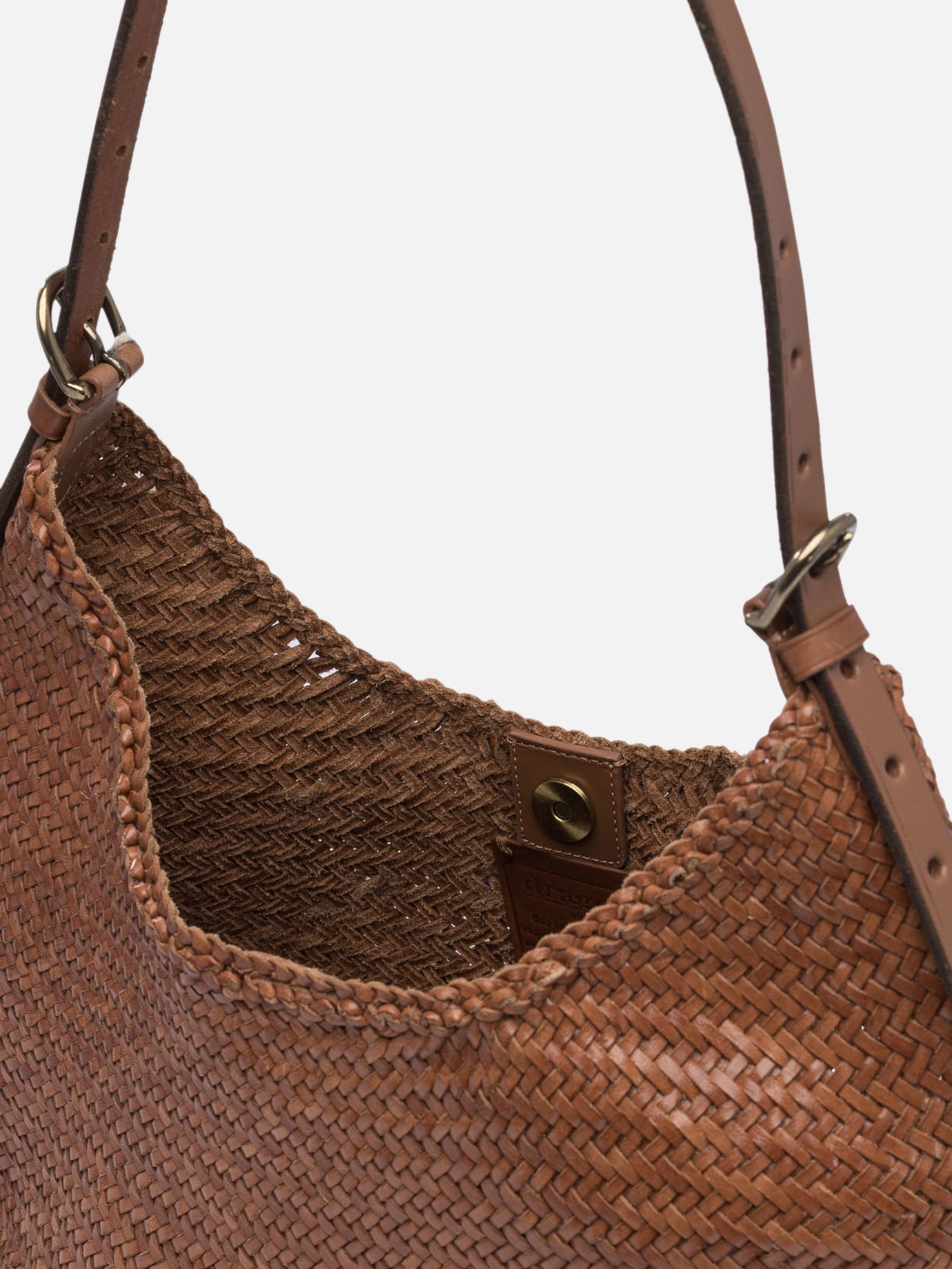 Dragon Diffusion Borsa a spalla &quot;Luna Mezza&quot; 19477427_UNI Brown thumbnail_5