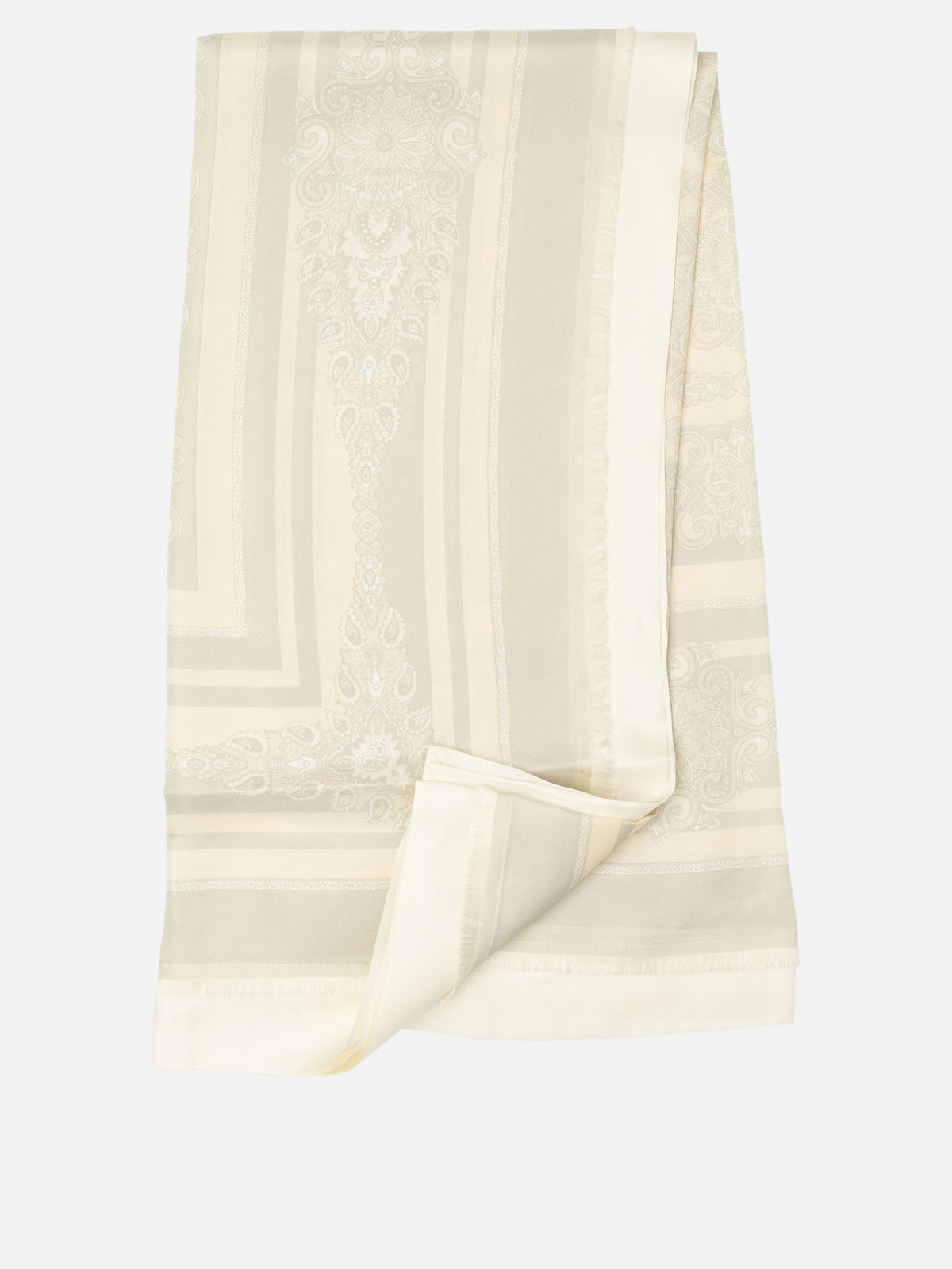 Etro Printed silk scarf White