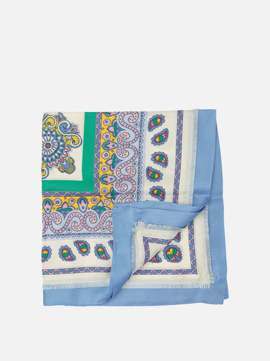 Etro Foulard di seta stampato 27169590_UNI Light blue 1