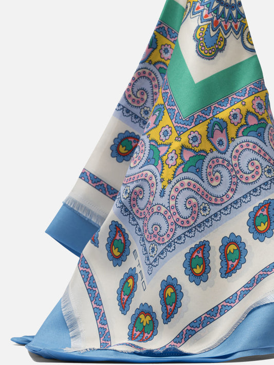 Etro Foulard di seta stampato 27169590_UNI Light blue 2