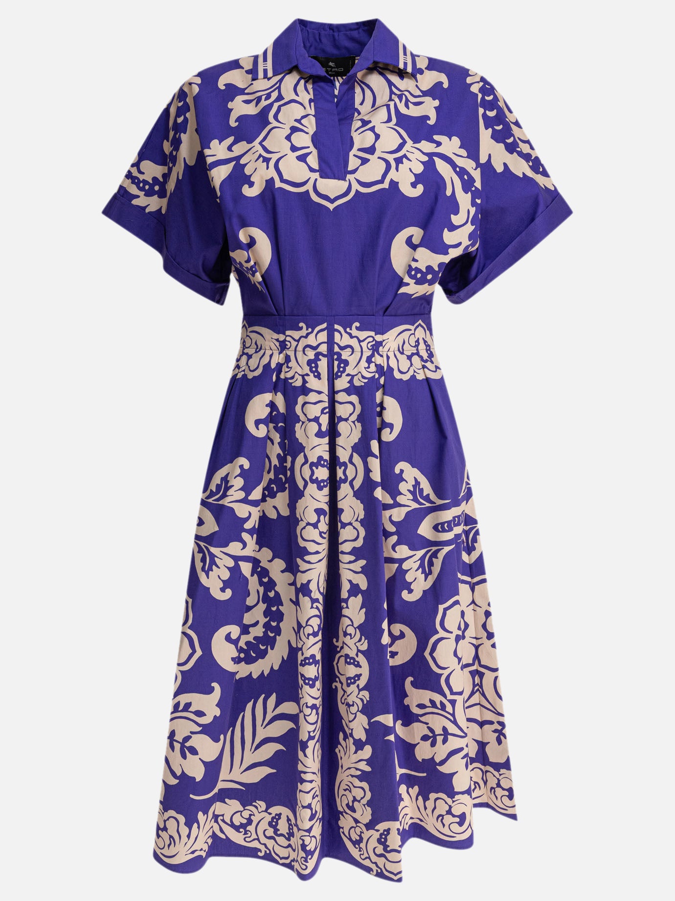 Etro Cotton flared dress Blue - Women
