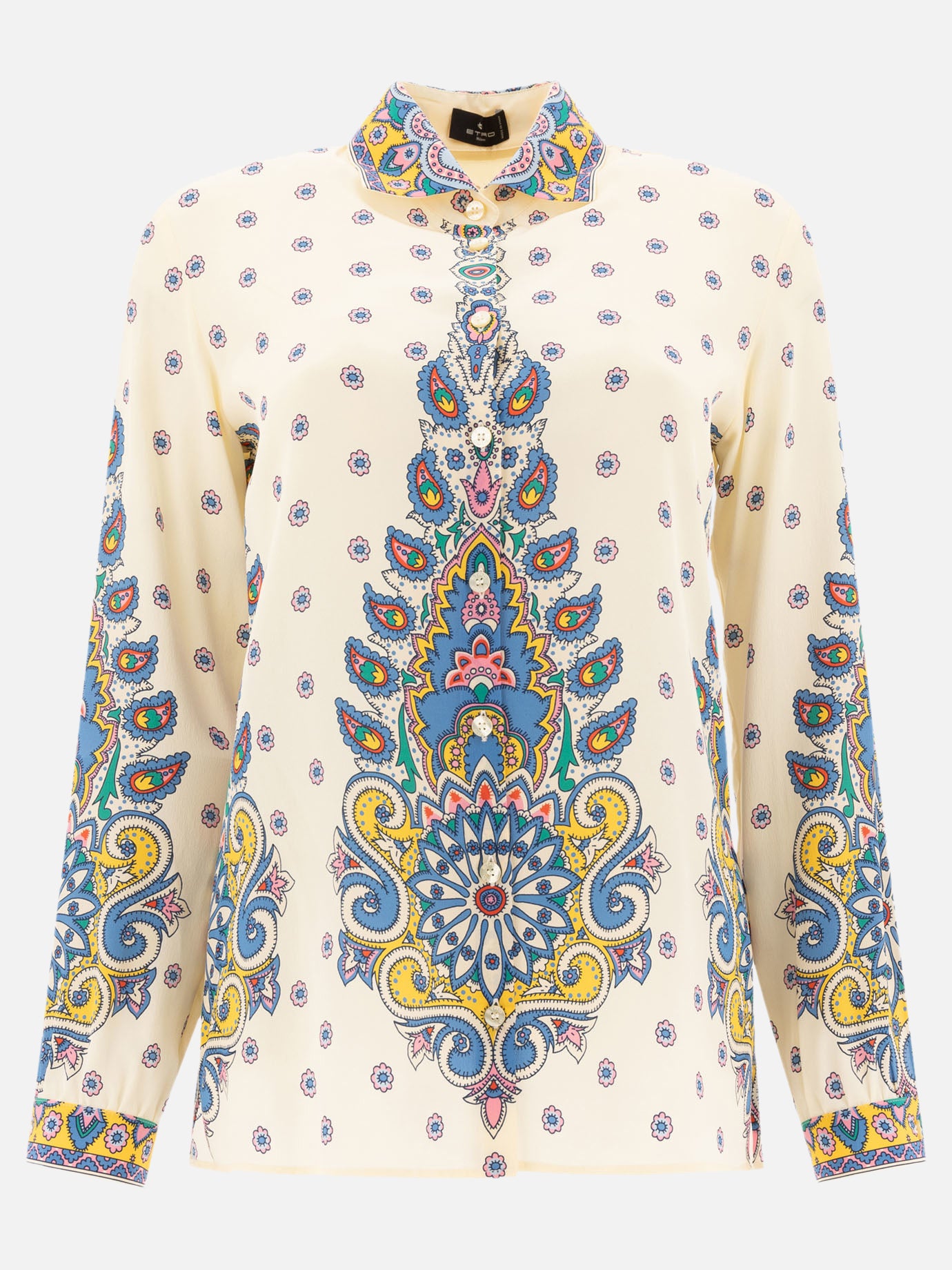 Etro Camicia in seta con stampa 14920115_38 Beige thumbnail_1