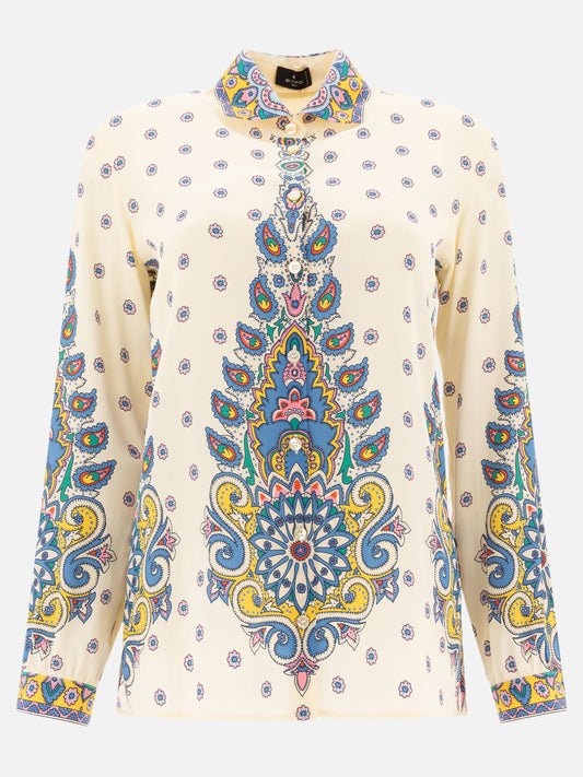 Etro Camicia in seta con stampa 14920115_38 Beige 1
