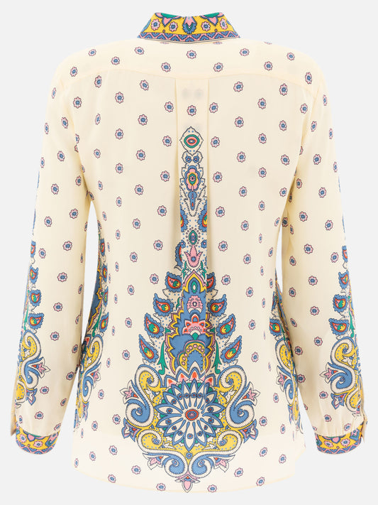 Etro Camicia in seta con stampa 14920115_38 Beige 2