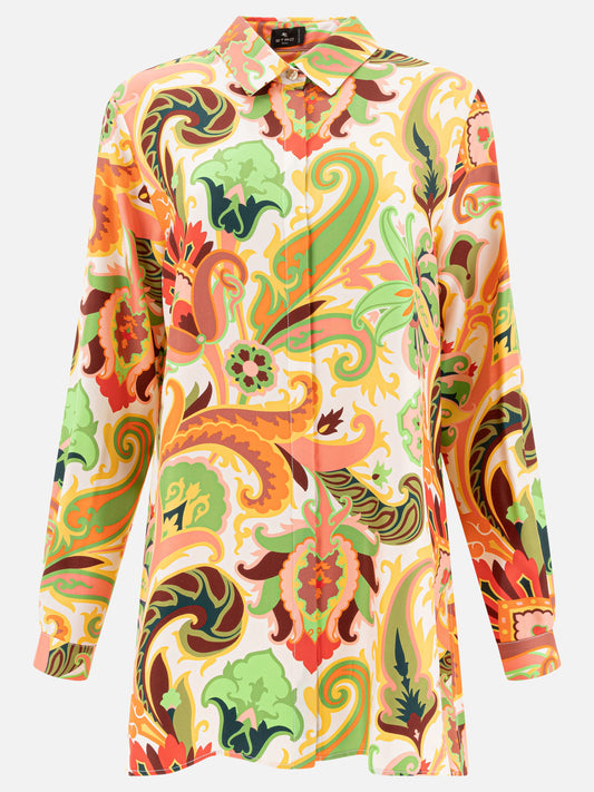 Etro Camicia in seta paisley 14098627_38 Green 1