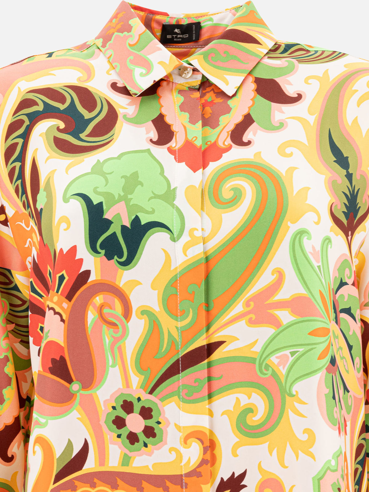 Etro Silk paisley shirt Green
