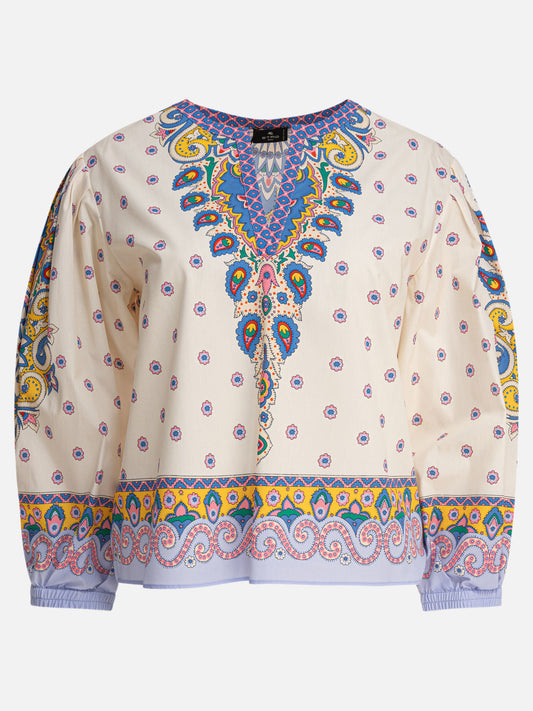 Etro Blusa con stampa paisley 27928481_38 Beige 1