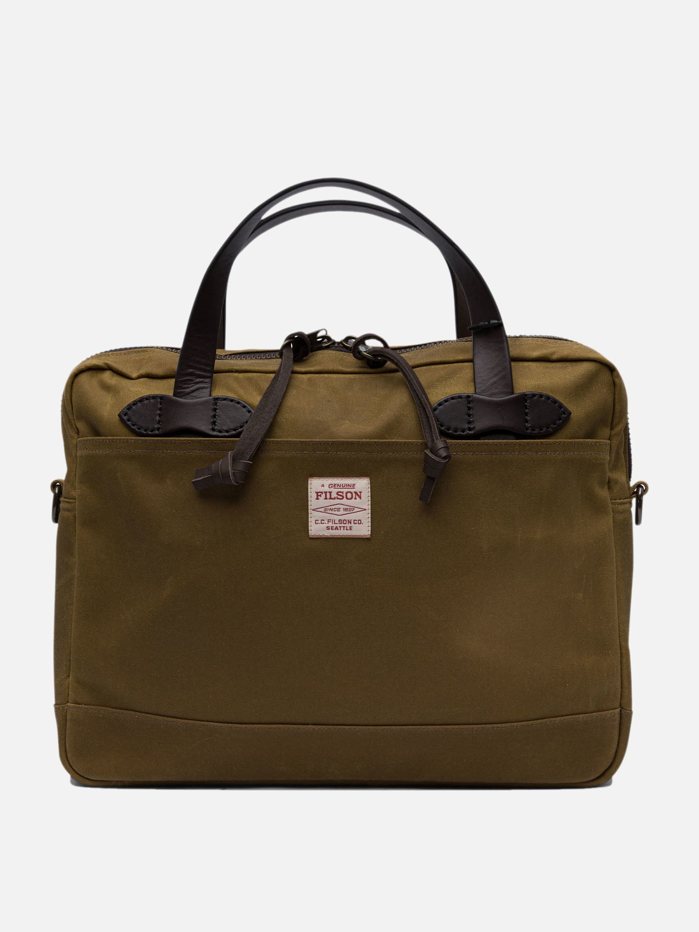Filson Briefcase in Tin Cloth 19720877_UNI Brown thumbnail_1