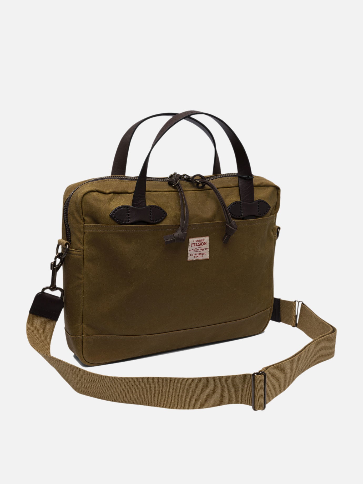 Filson Briefcase in Tin Cloth 19720877_UNI Brown thumbnail_2