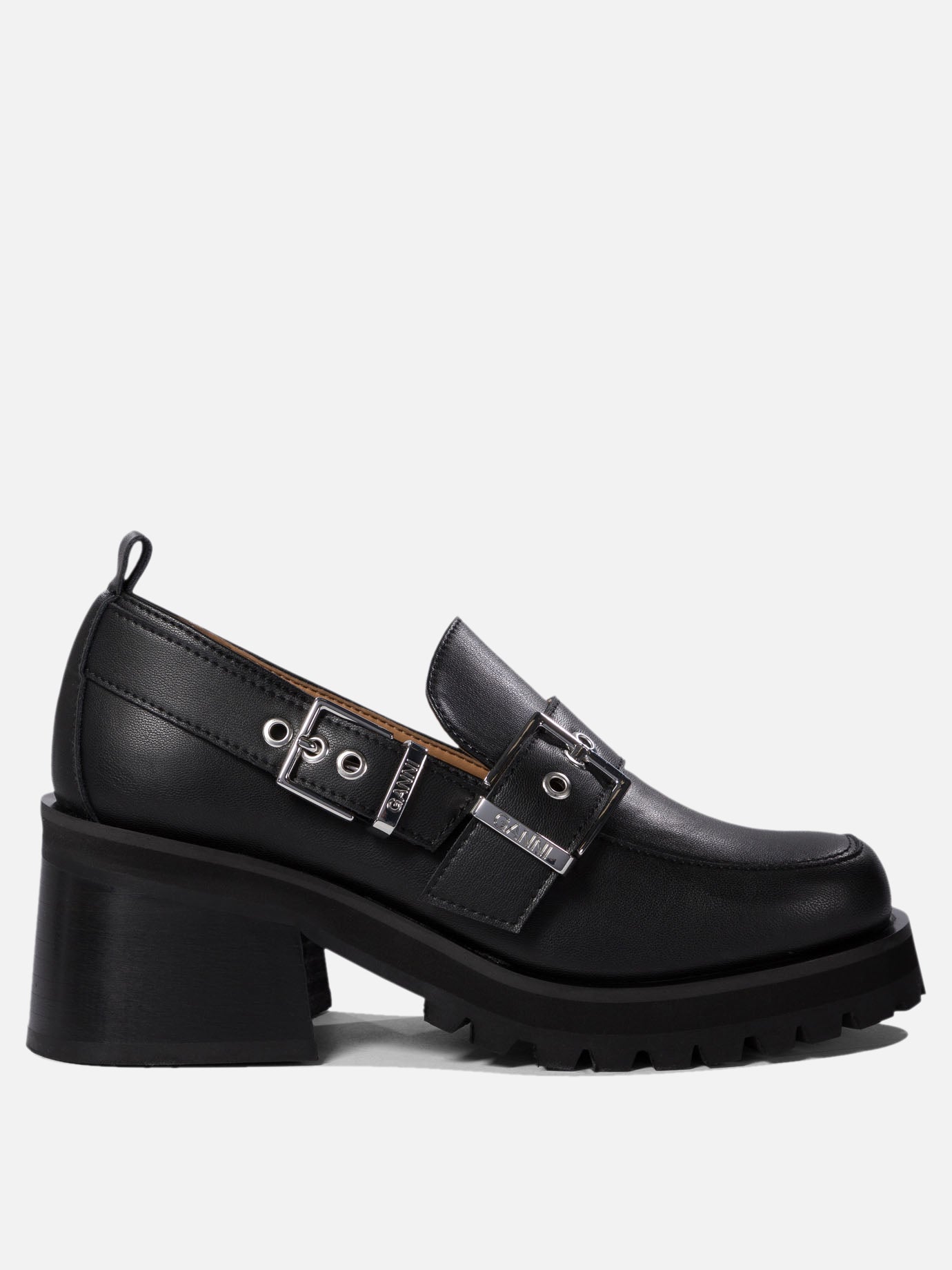 Ganni Mocassini con plateau e fibbia 13878496_39 Black thumbnail_1