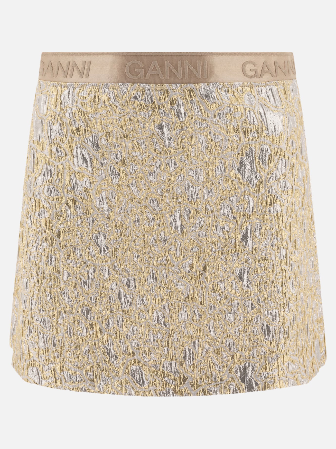 Minigonne Logo  Oro - Ganni Donna | PDP | VIETTI Online Store | Zoom-Modal
