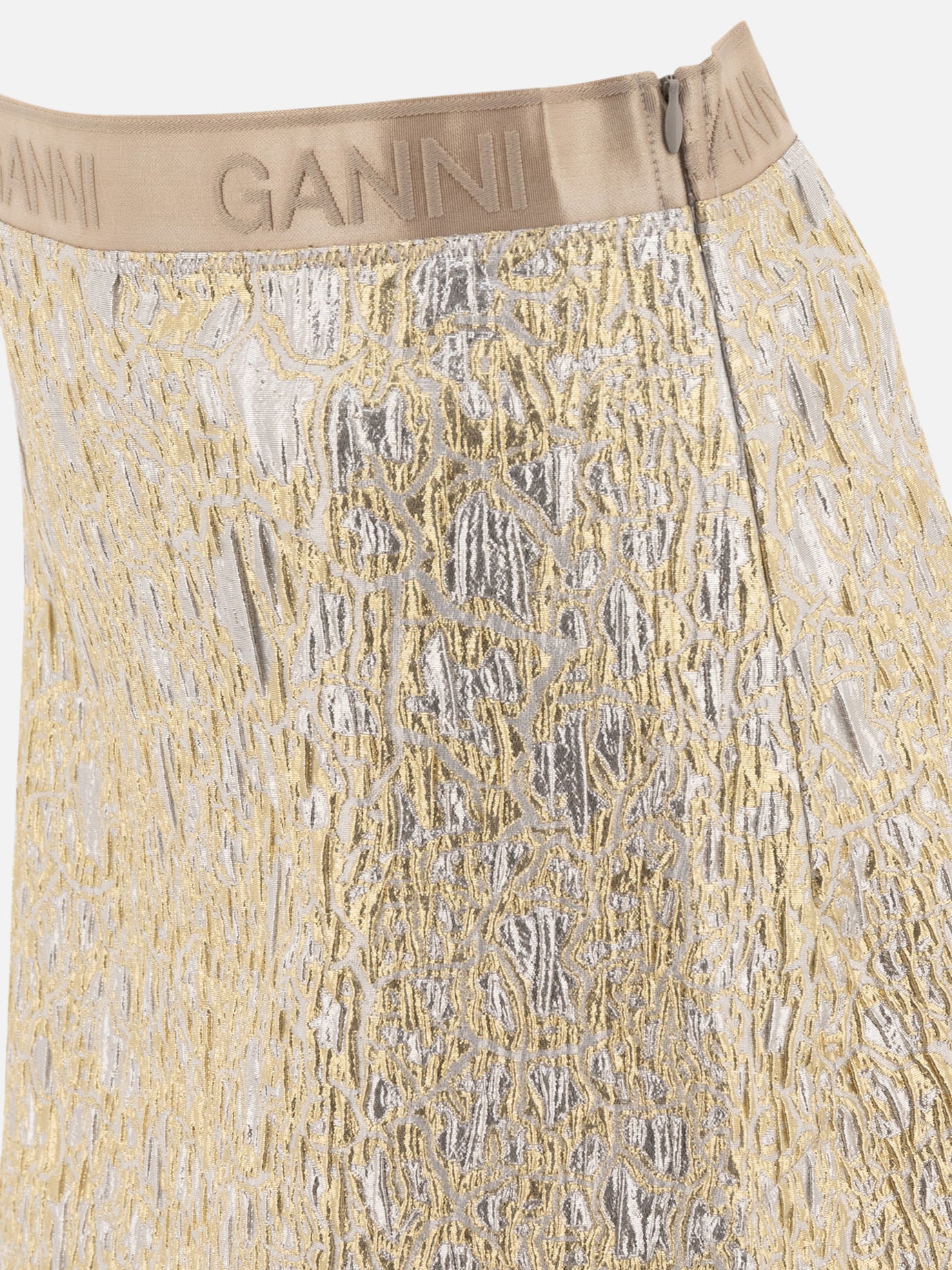 Minigonne Logo  Oro - Ganni Donna | PDP | VIETTI Online Store | Zoom-Modal_4
