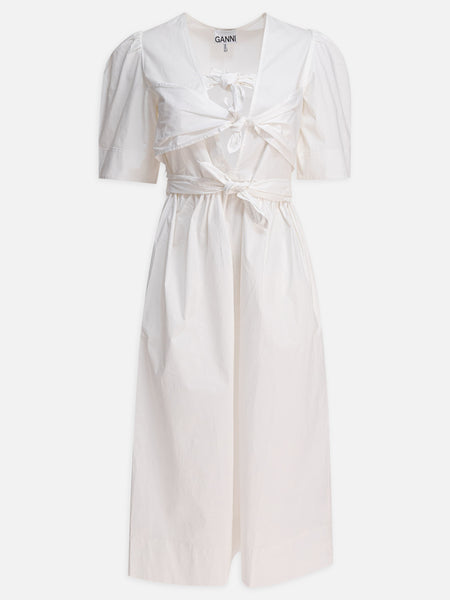 Ganni Midi dress with bows - Women | VIETTI Online Store Shop