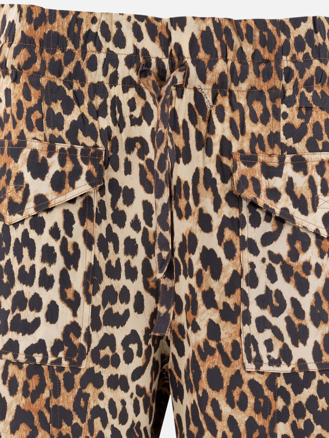 Pantaloni cargo & parachute Animal print  Marrone - Ganni Donna | PDP | VIETTI Online Store | thumbnail_3