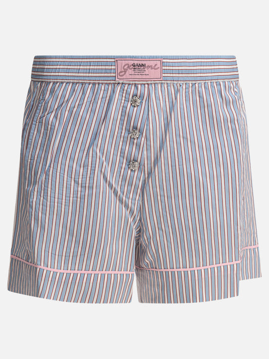 Short tuta Logo  Azzurro - Ganni Donna | PLP | VIETTI Online Store 
