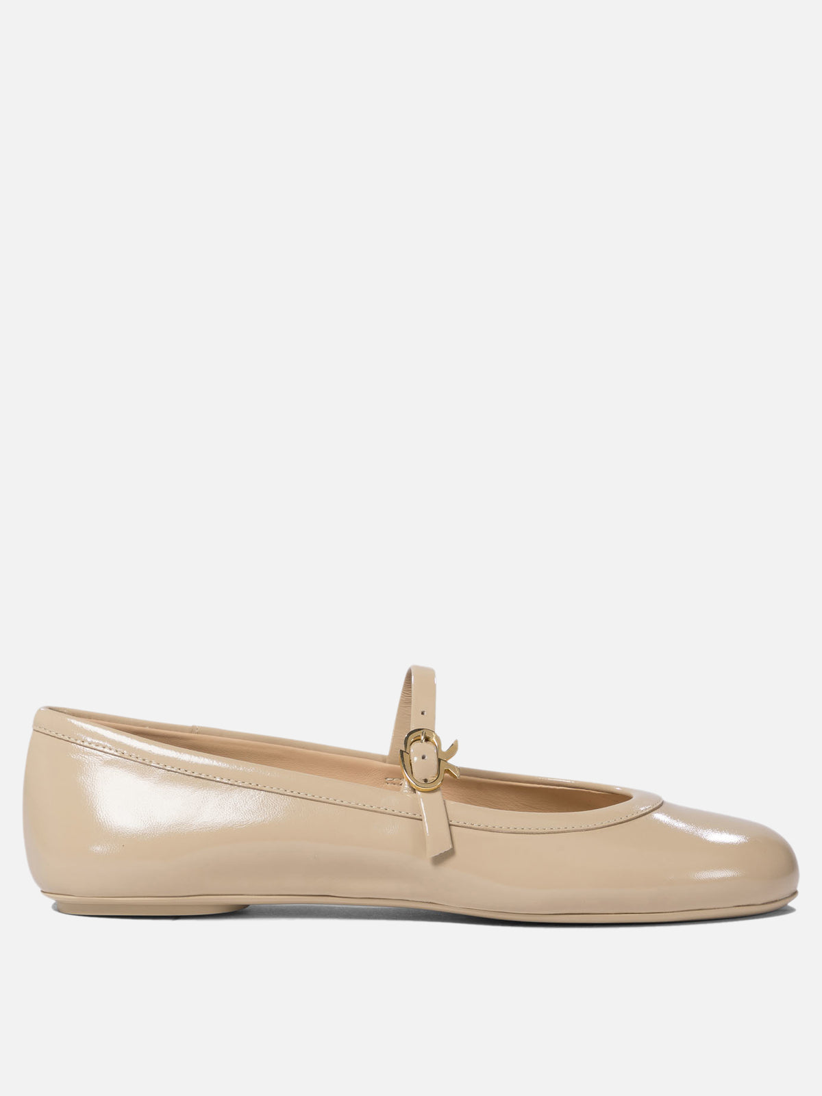 Gianvito Rossi "Carla" Mary jane ballet flats Beige