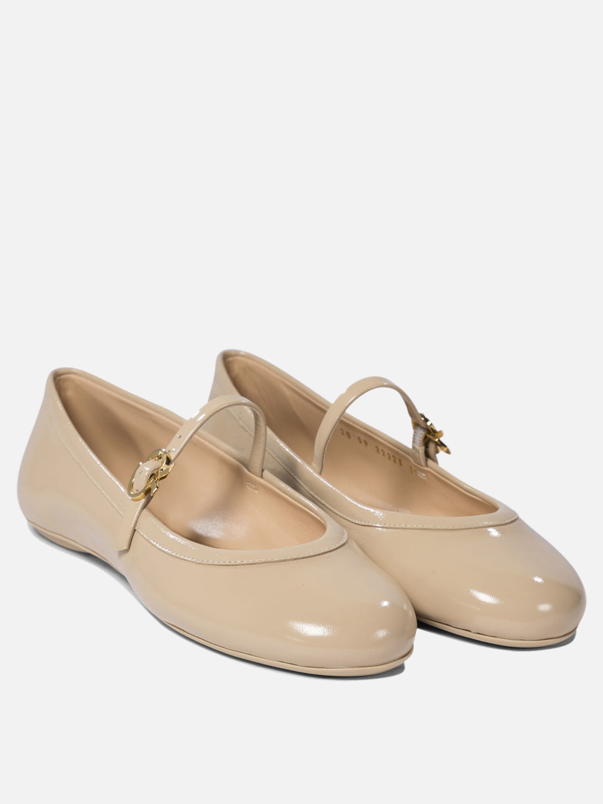Gianvito Rossi "Carla" Mary jane ballet flats Beige