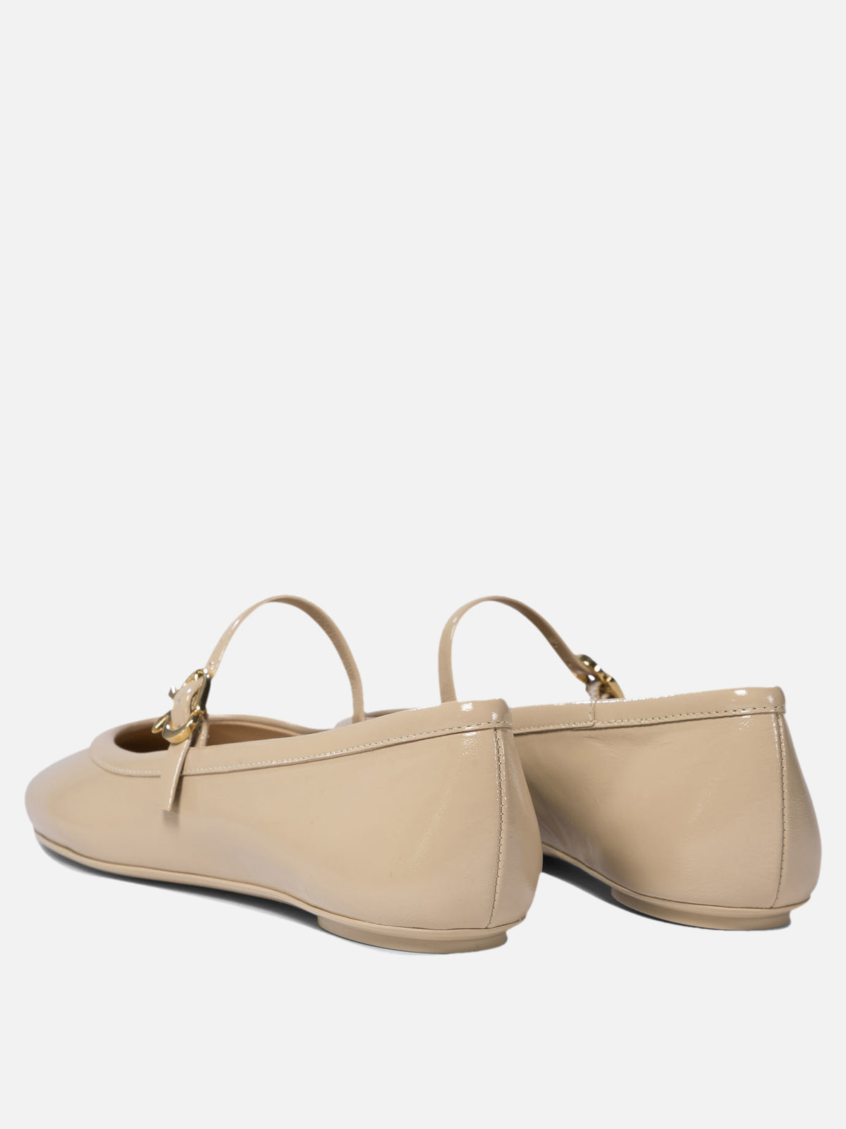 Gianvito Rossi "Carla" Mary jane ballet flats Beige
