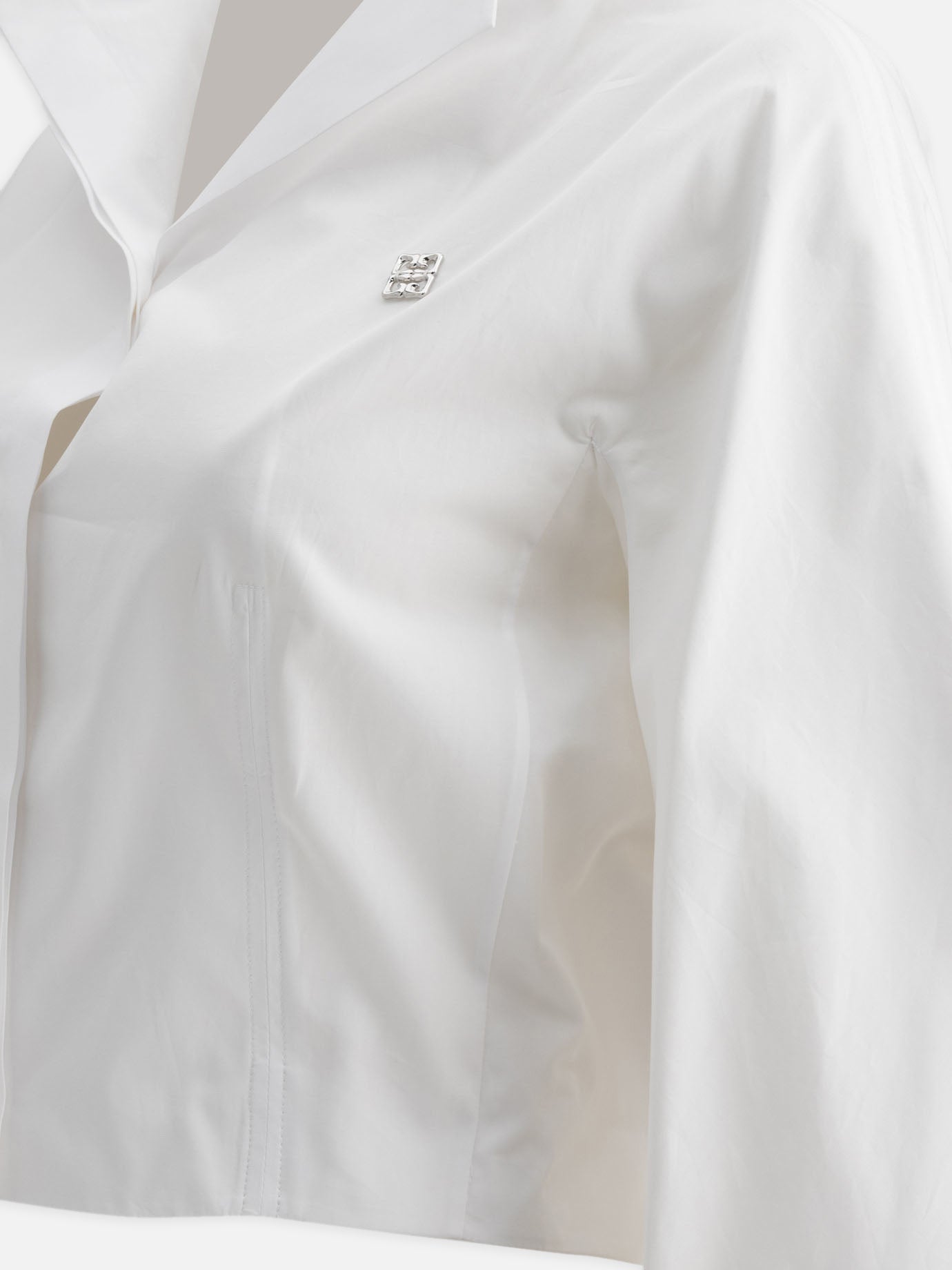 Givenchy Cropped poplin shirt 16678984_36 White thumbnail_4