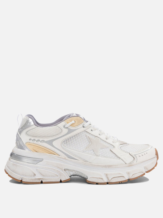 Sneaker basse 49% polyester 30% cow leather 12% polyurethane textile 9% ovine leather - 100% rubber  Bianco - Golden Goose Donna | PLP | VIETTI Online Store 

