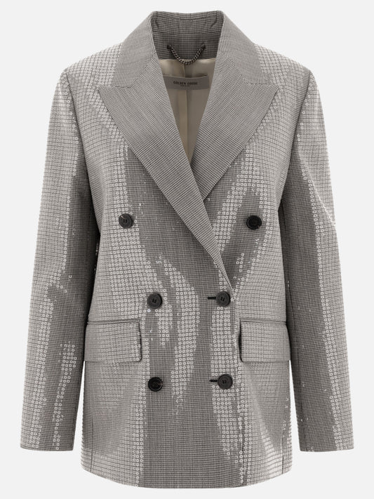 Golden Goose Double-breasted boyfriend jacket 15013240_38 Silver 1