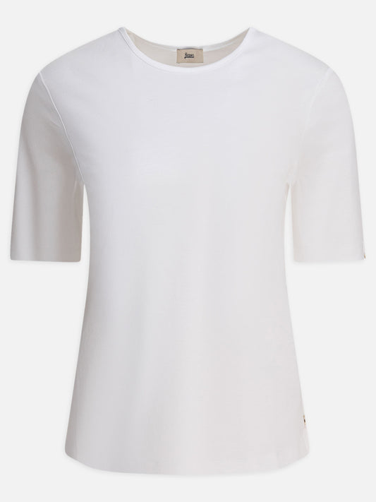 T-shirt scollo rotondo Solid colour  Bianco - Herno Donna | PDP | VIETTI Online Store 
