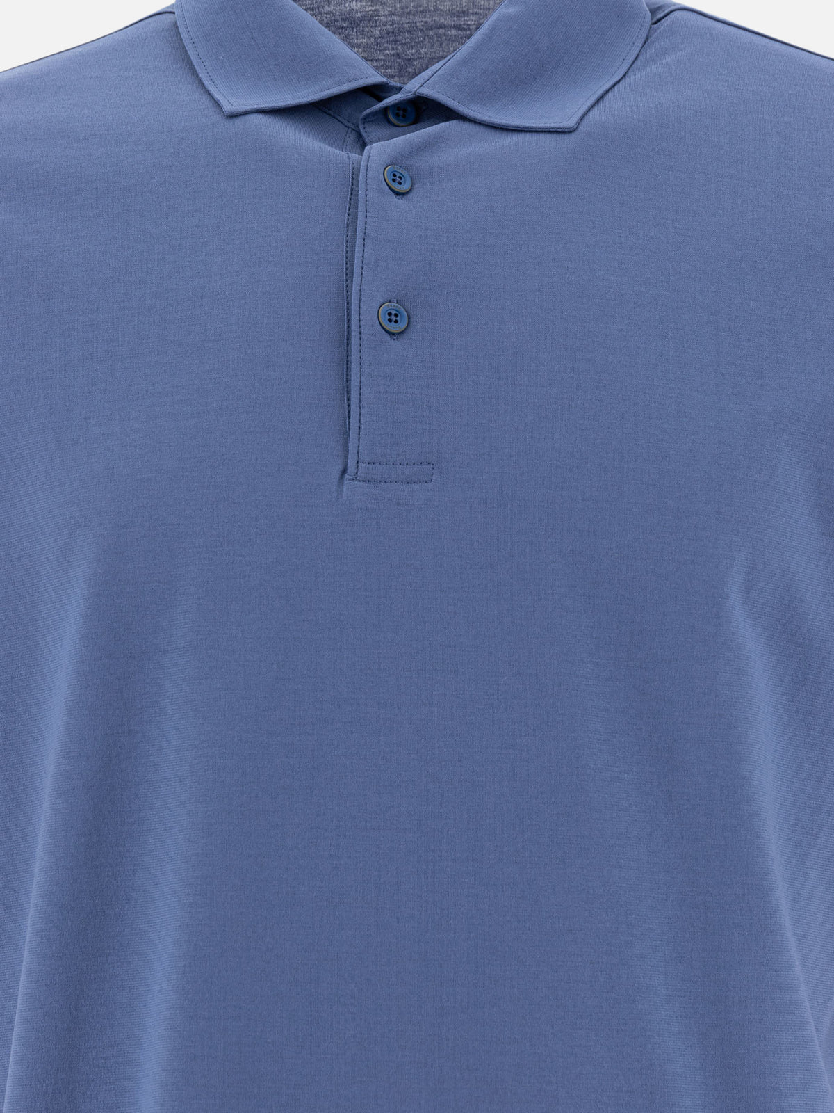 Herno Cotton short-sleeved polo shirt Light blue