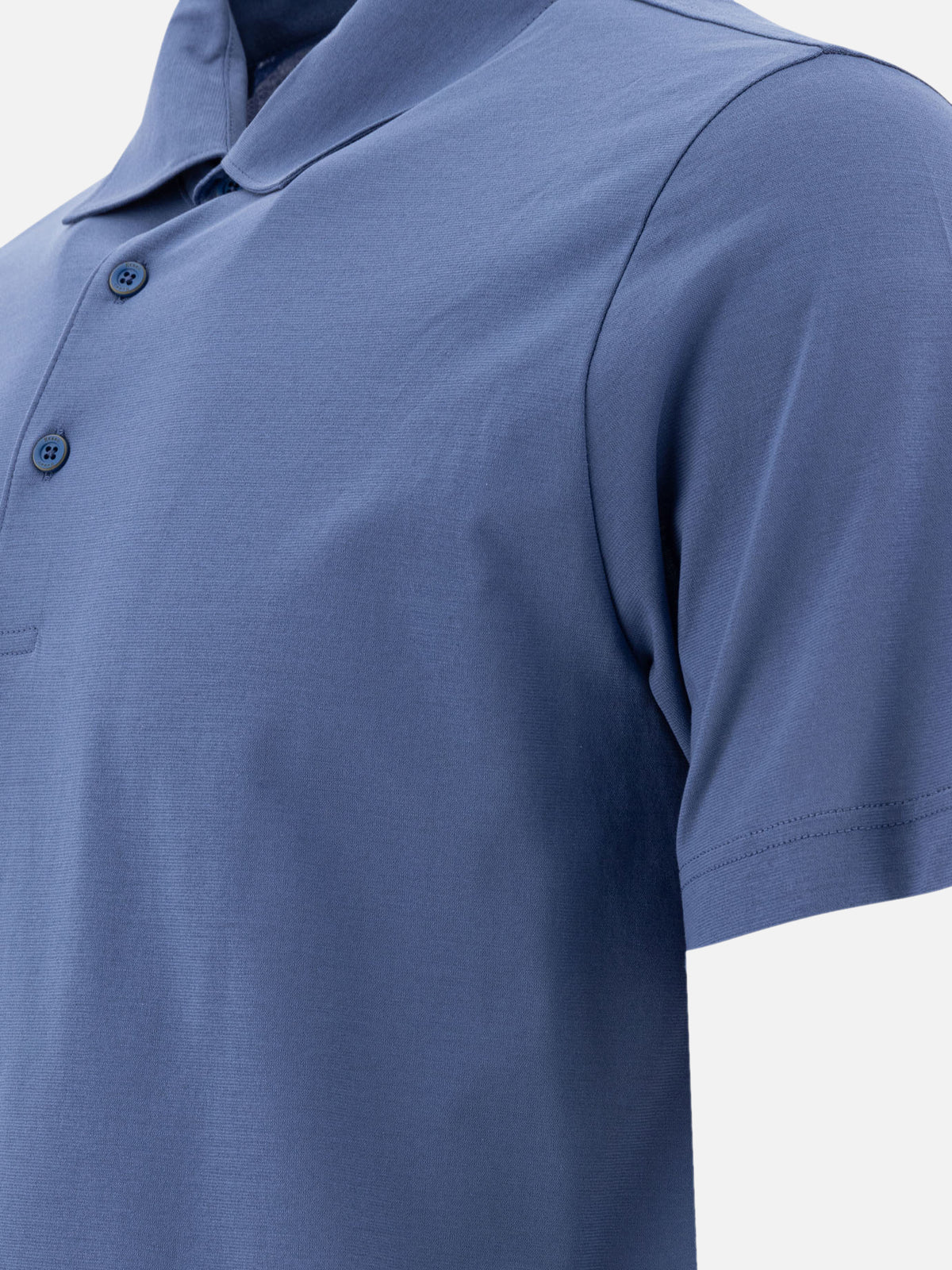Herno Cotton short-sleeved polo shirt Light blue