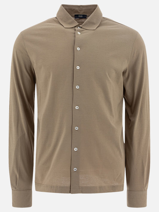 Camicie casual Solid colour  Marrone - Herno Uomo | PLP | VIETTI Online Store 
