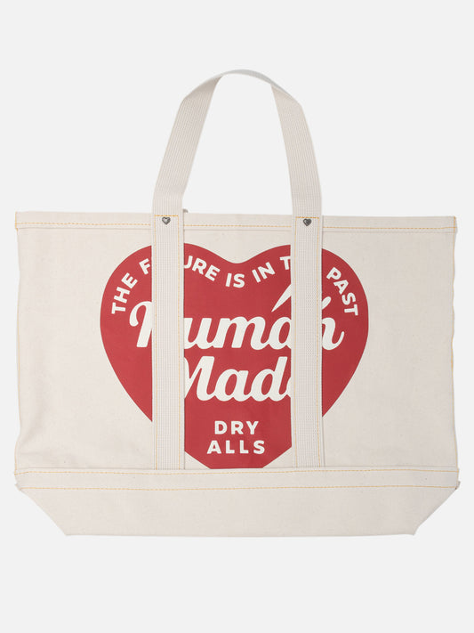 Human Made Logo tote bag 16620640_UNI White 1
