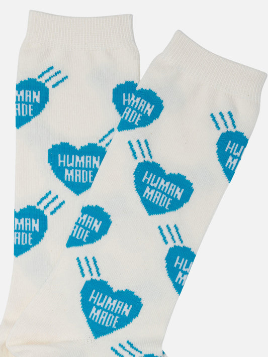 Human Made "Heart" socks 15111075_L Blue 2
