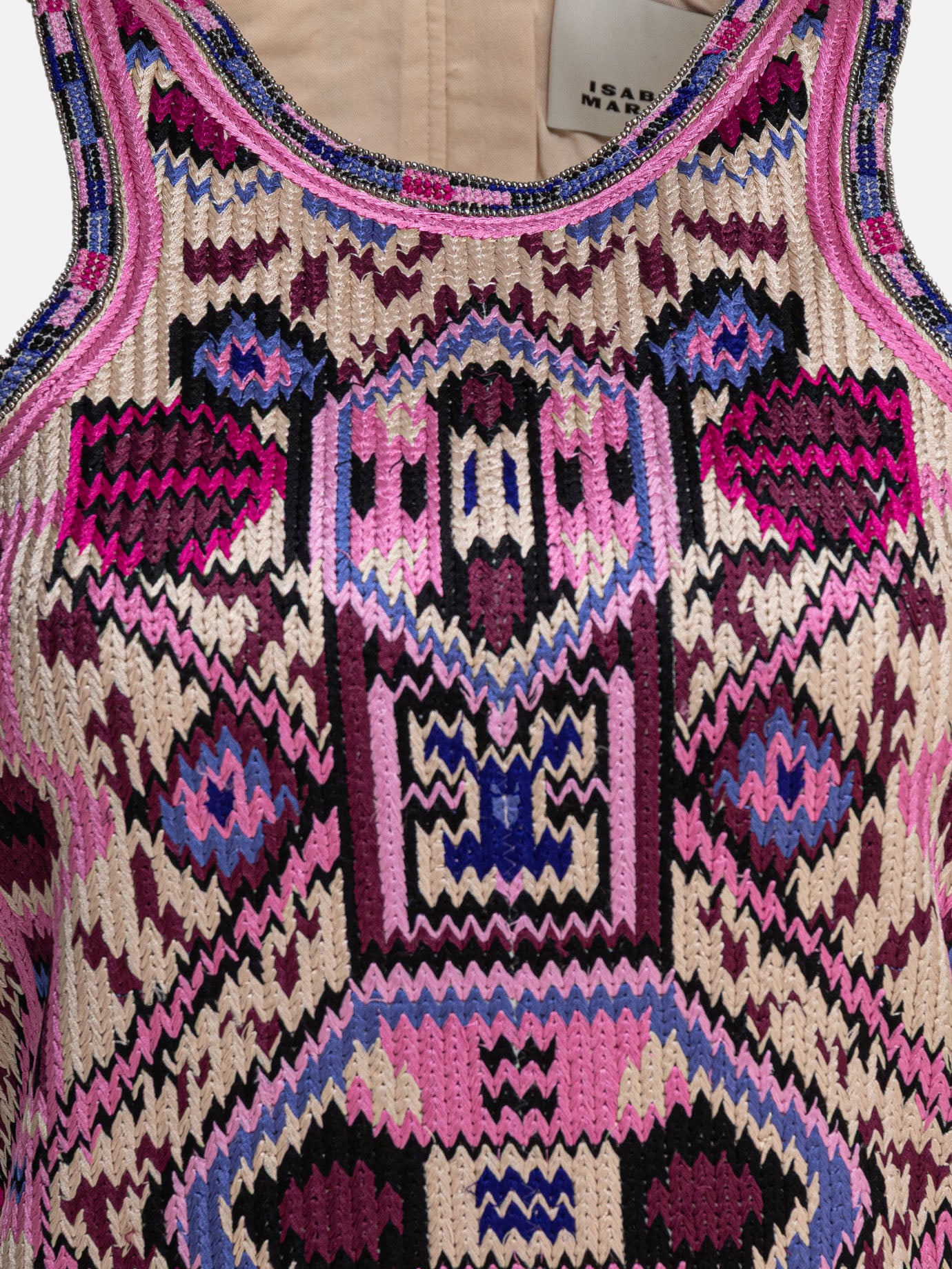 ワンピース Isabel Marant Embroidered dress with bangs Pink Isabel Marant Embroidered dress with bangs Pink - Women