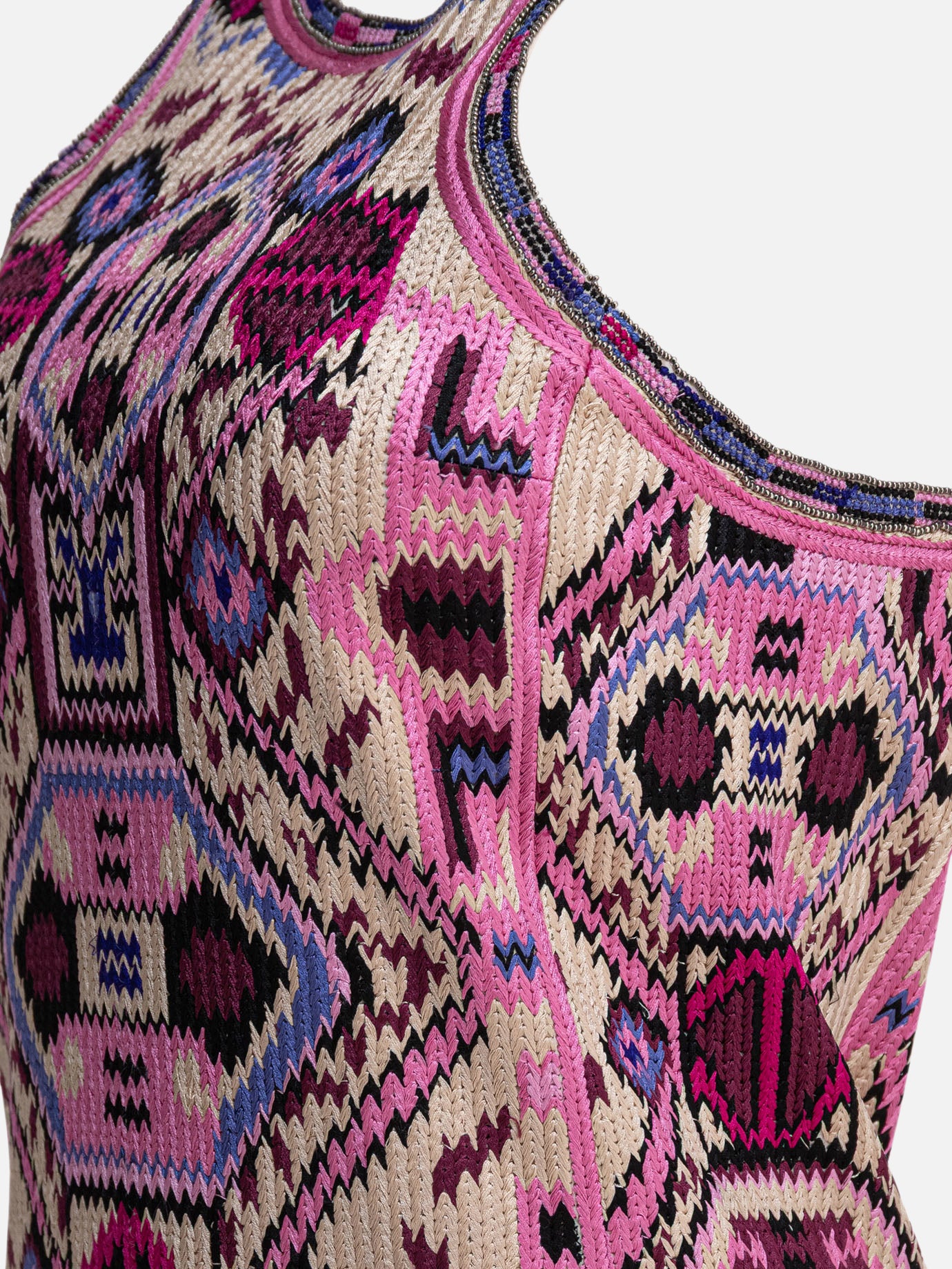 ワンピース Isabel Marant Embroidered dress with bangs Pink Isabel Marant Embroidered dress with bangs Pink - Women