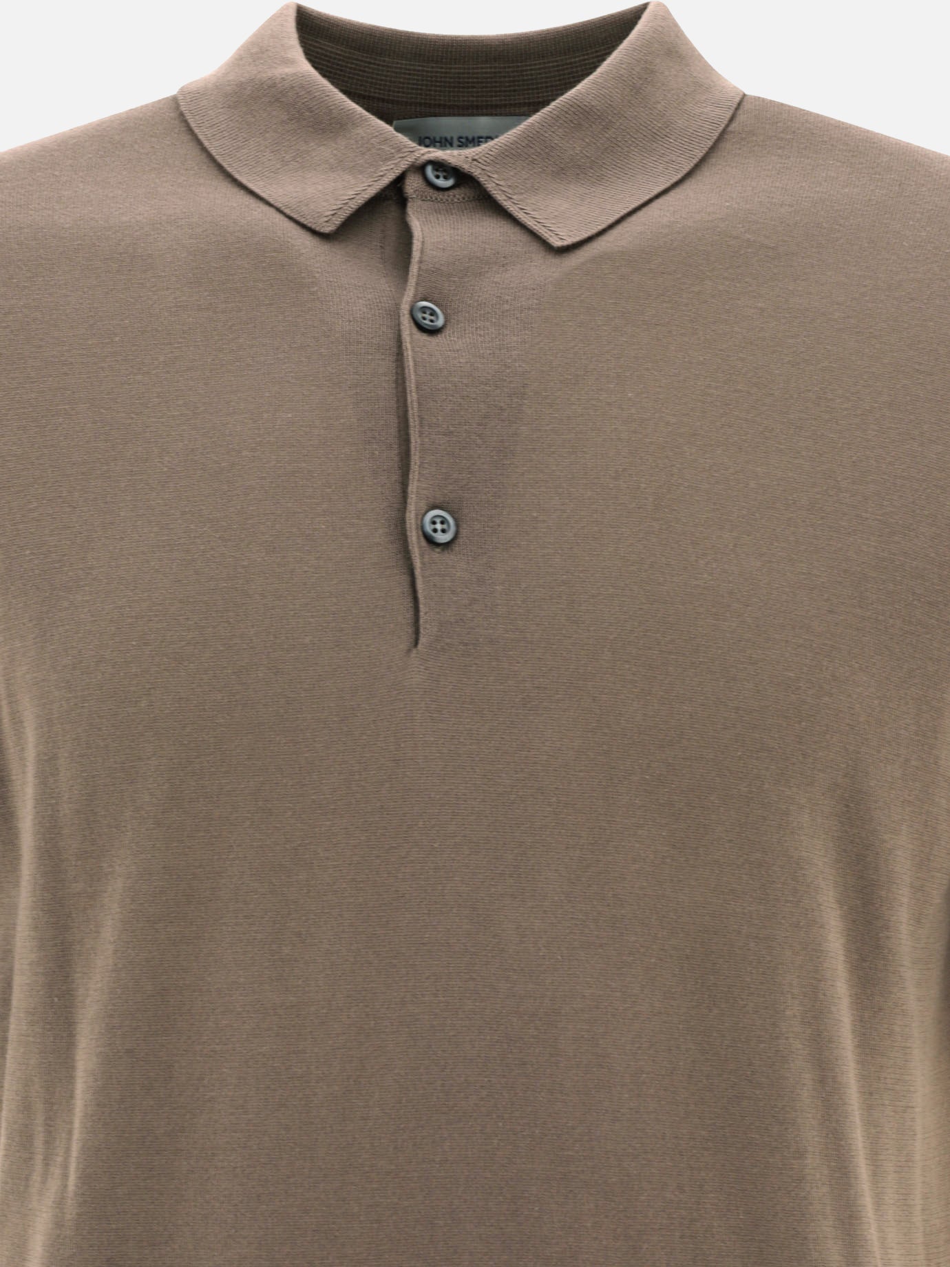 Polo con bottoni Solid colour  Marrone - John Smedley Uomo | PDP | VIETTI Online Store | thumbnail_3