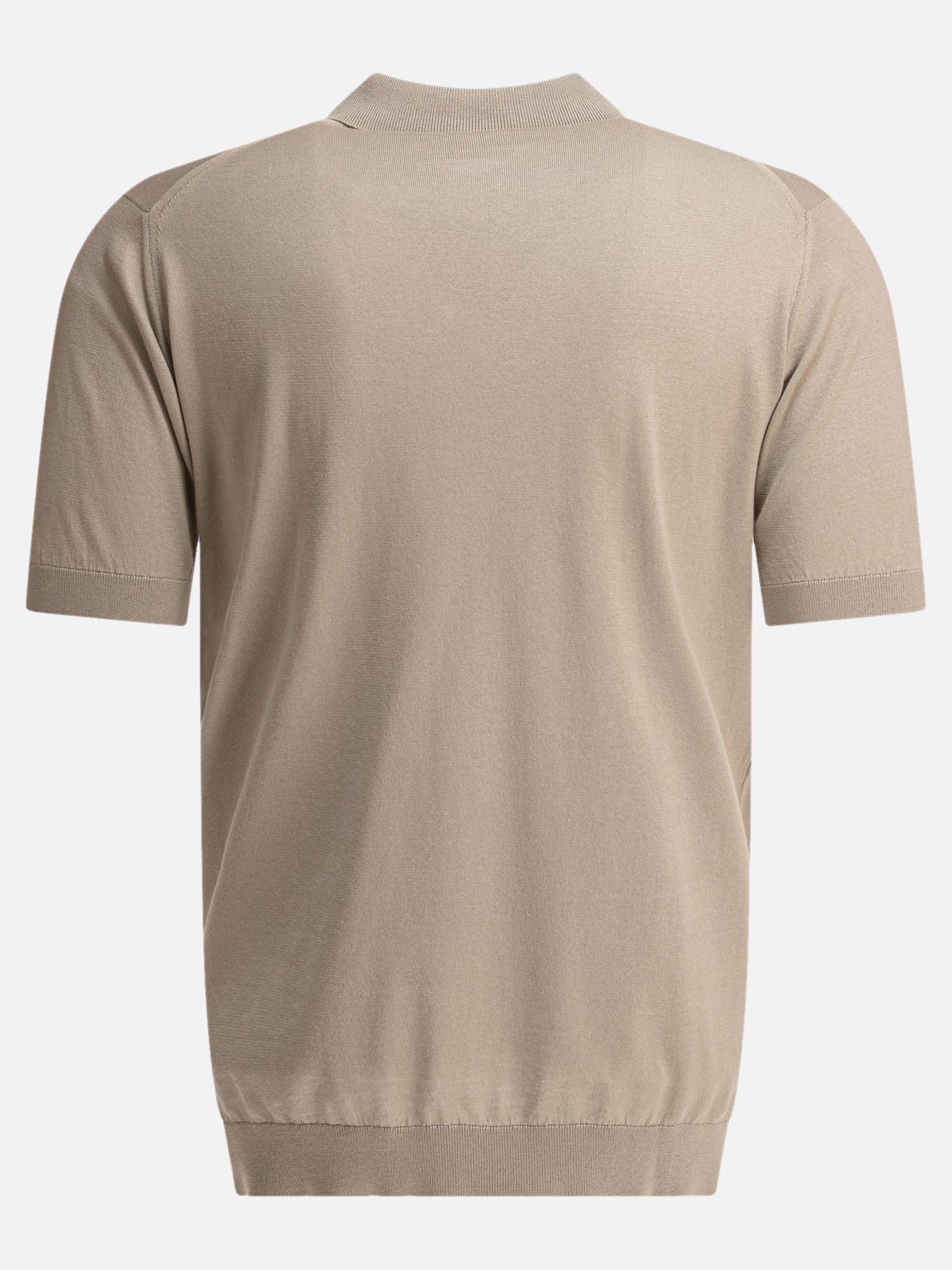Polo con bottoni Solid colour  Beige - John Smedley Uomo | PDP | VIETTI Online Store | thumbnail_2