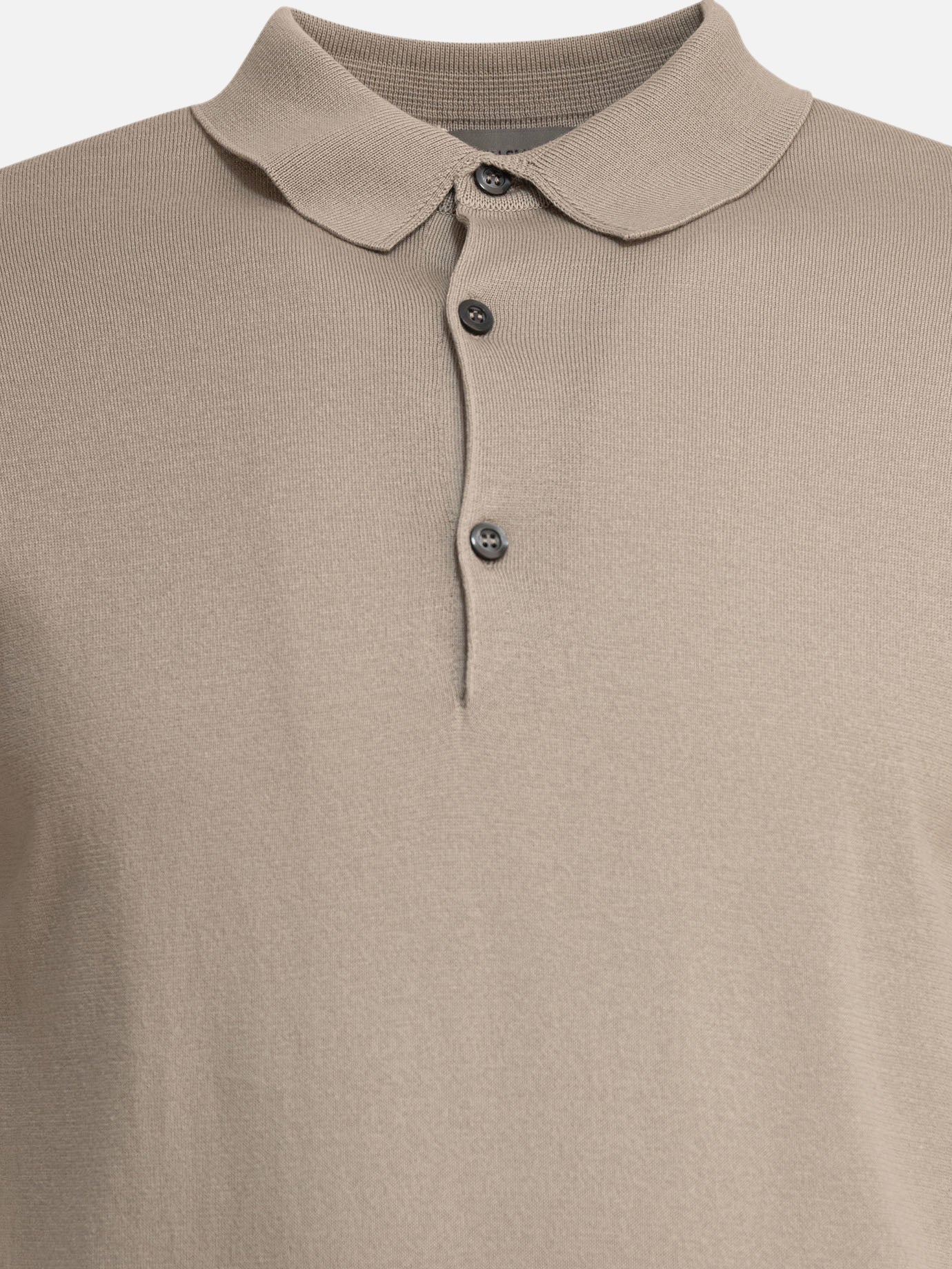 Polo con bottoni Solid colour  Beige - John Smedley Uomo | PDP | VIETTI Online Store | thumbnail_3