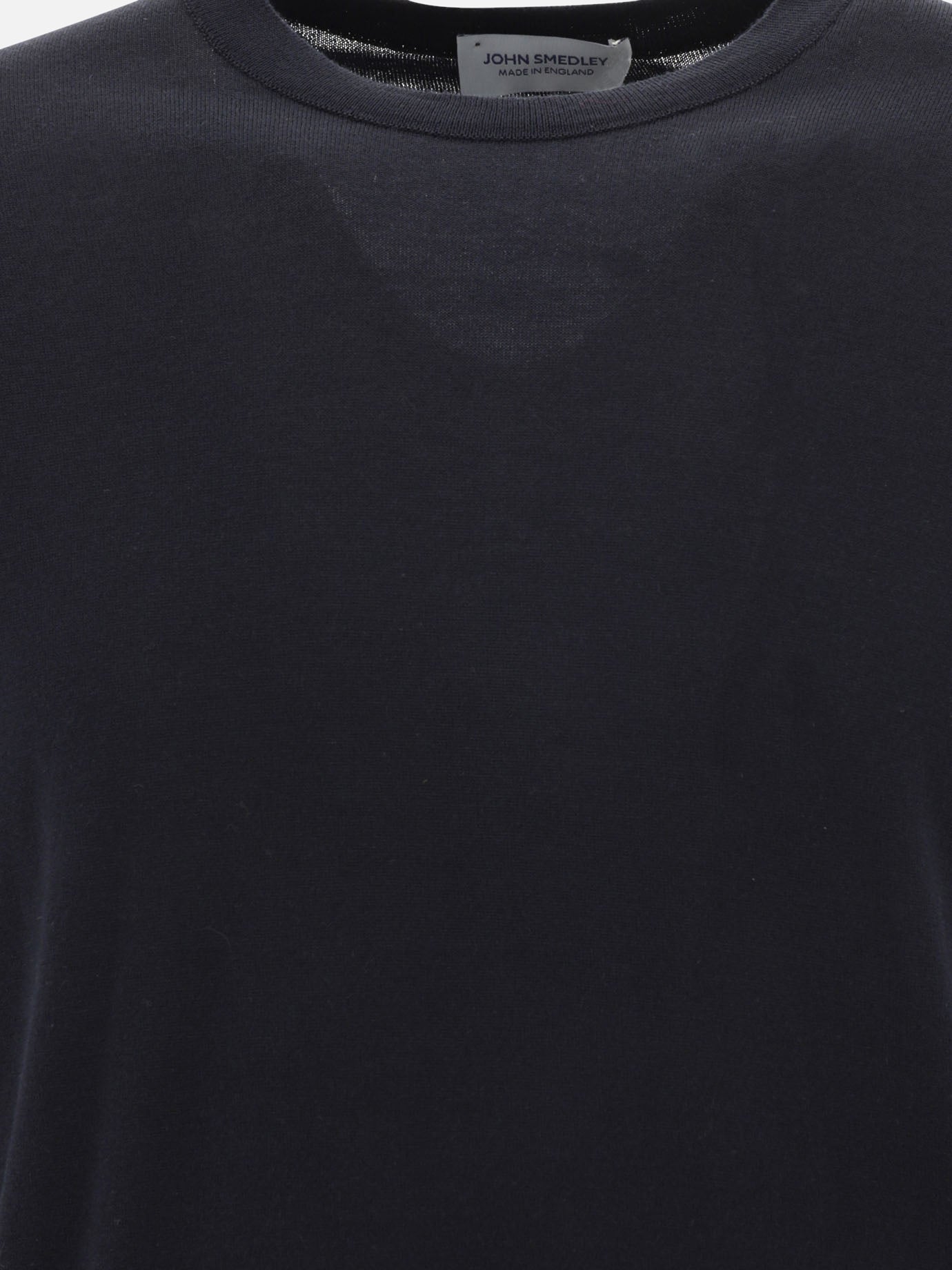 Crewneck t-shirts Solid colour  Black - John Smedley Men | PDP | VIETTI Online Store | Zoom-Modal_3
