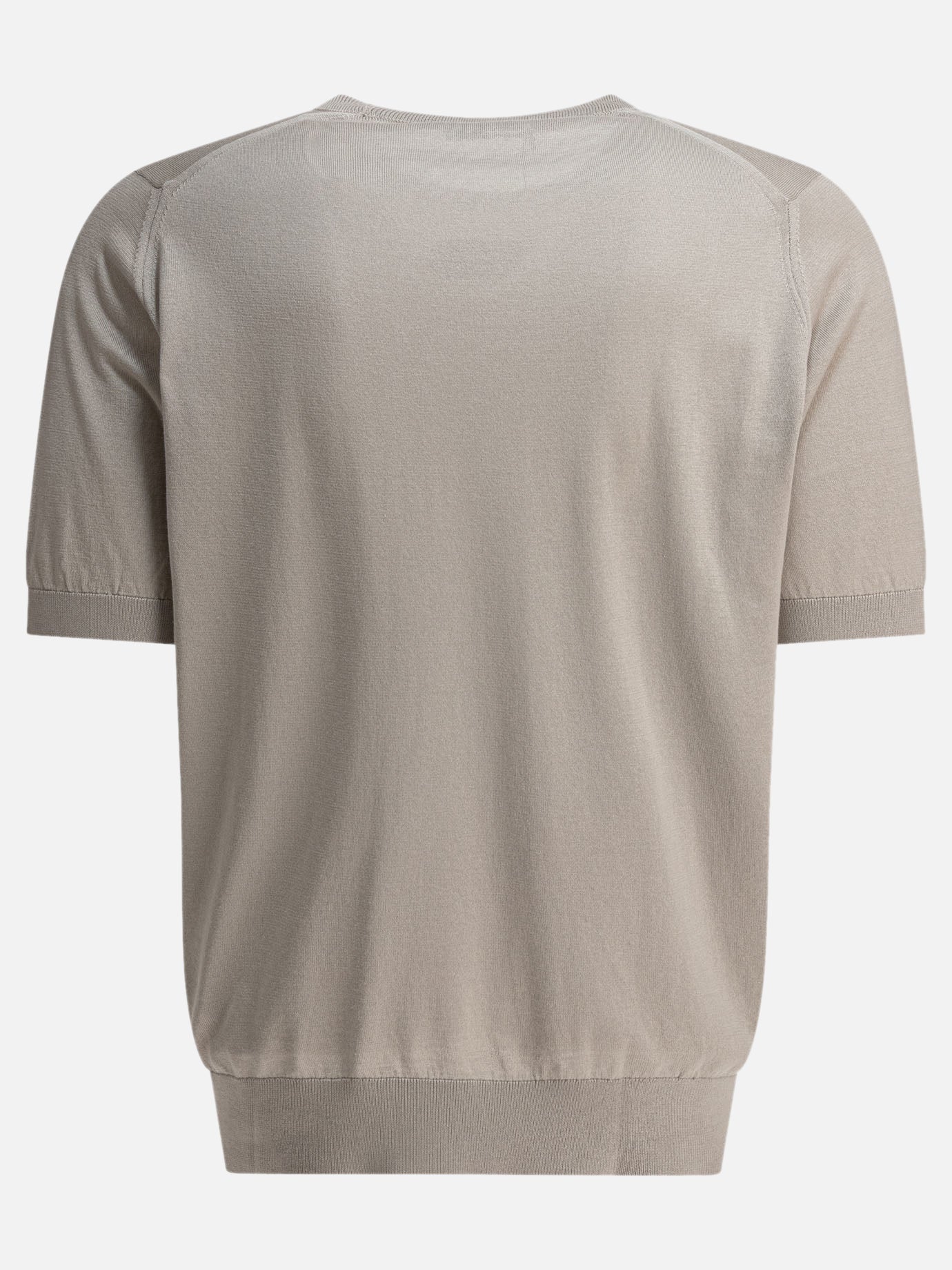 T-shirt girocollo Solid colour  Grigio - John Smedley Uomo | PDP | VIETTI Online Store | thumbnail_2