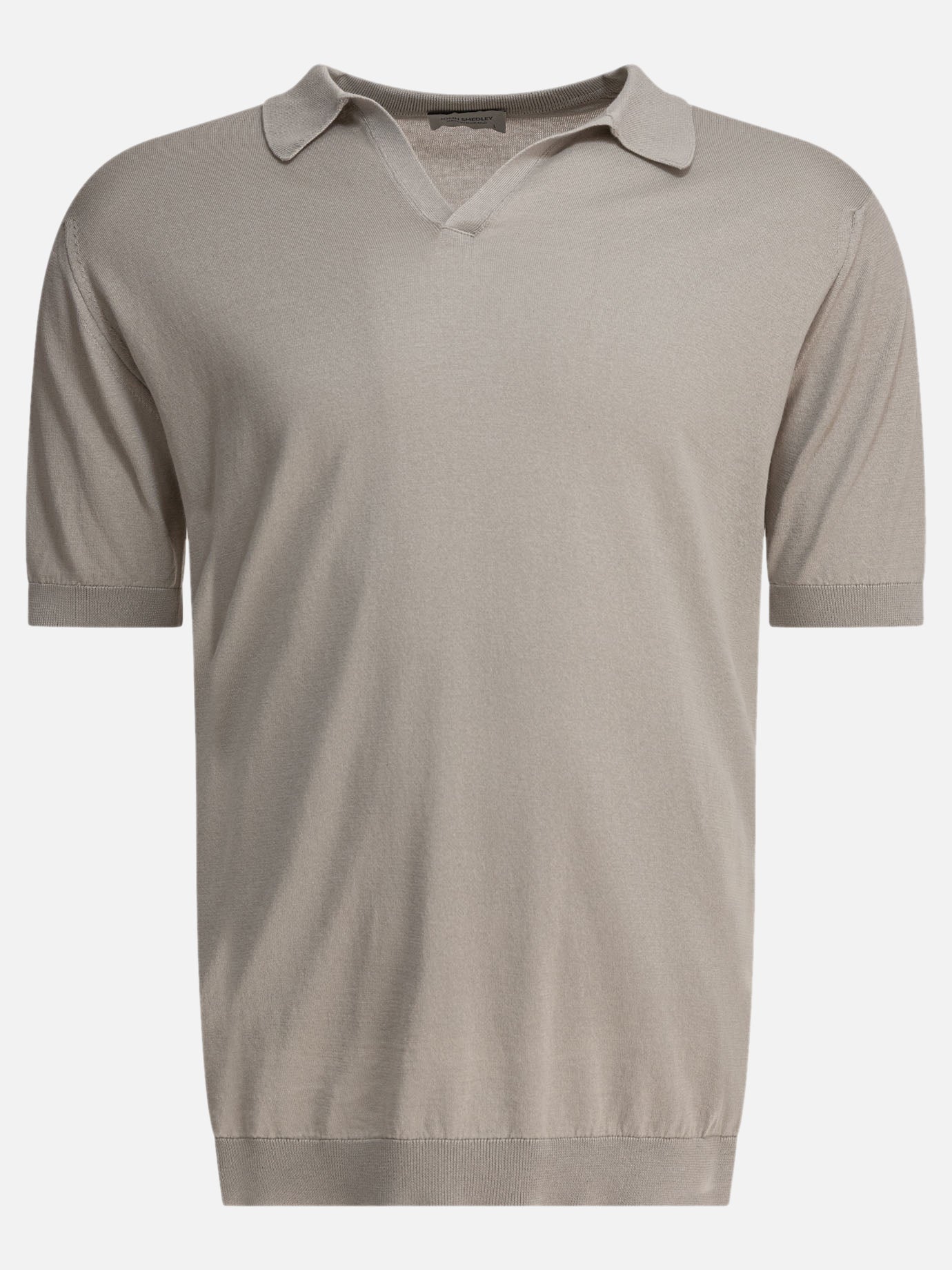 Polo shirts without buttons Solid colour  Grey - John Smedley Men | PDP | VIETTI Online Store | Zoom-Modal
