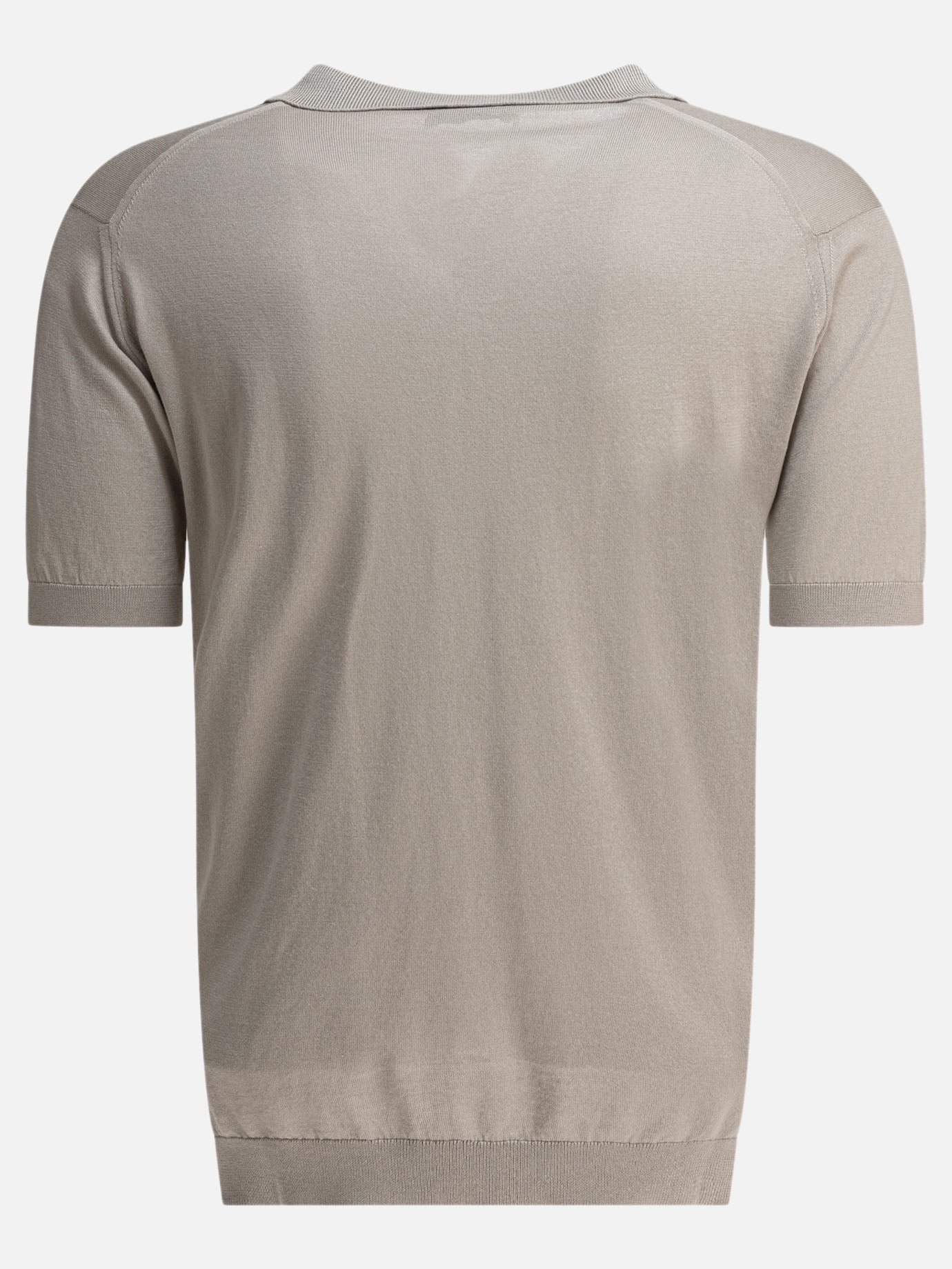 Polo shirts without buttons Solid colour  Grey - John Smedley Men | PDP | VIETTI Online Store | Zoom-Modal_2
