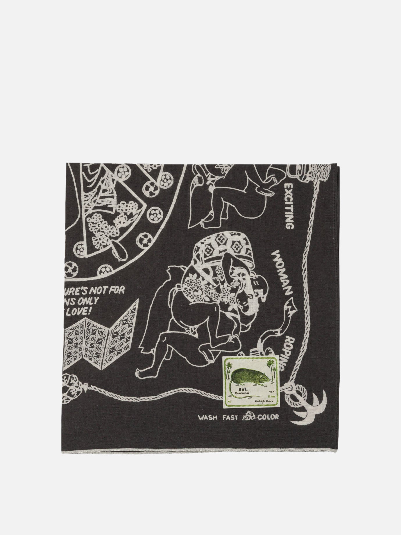 Silk scarves Print  Black - KAPITAL Men | PDP | VIETTI Online Store | Zoom-Modal
