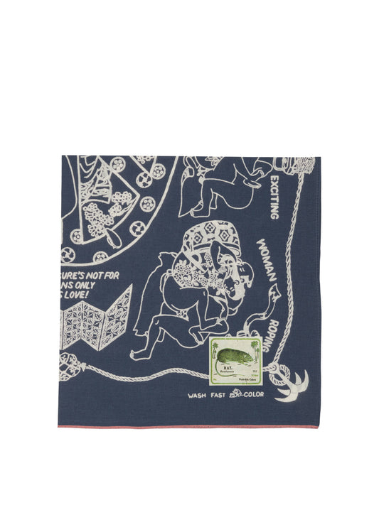KAPITAL "Yobai" scarf 22008576_UNI Blue 1