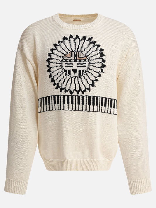 KAPITAL "Piano & Sun Face" Sweater 16706643_3 Beige 1
